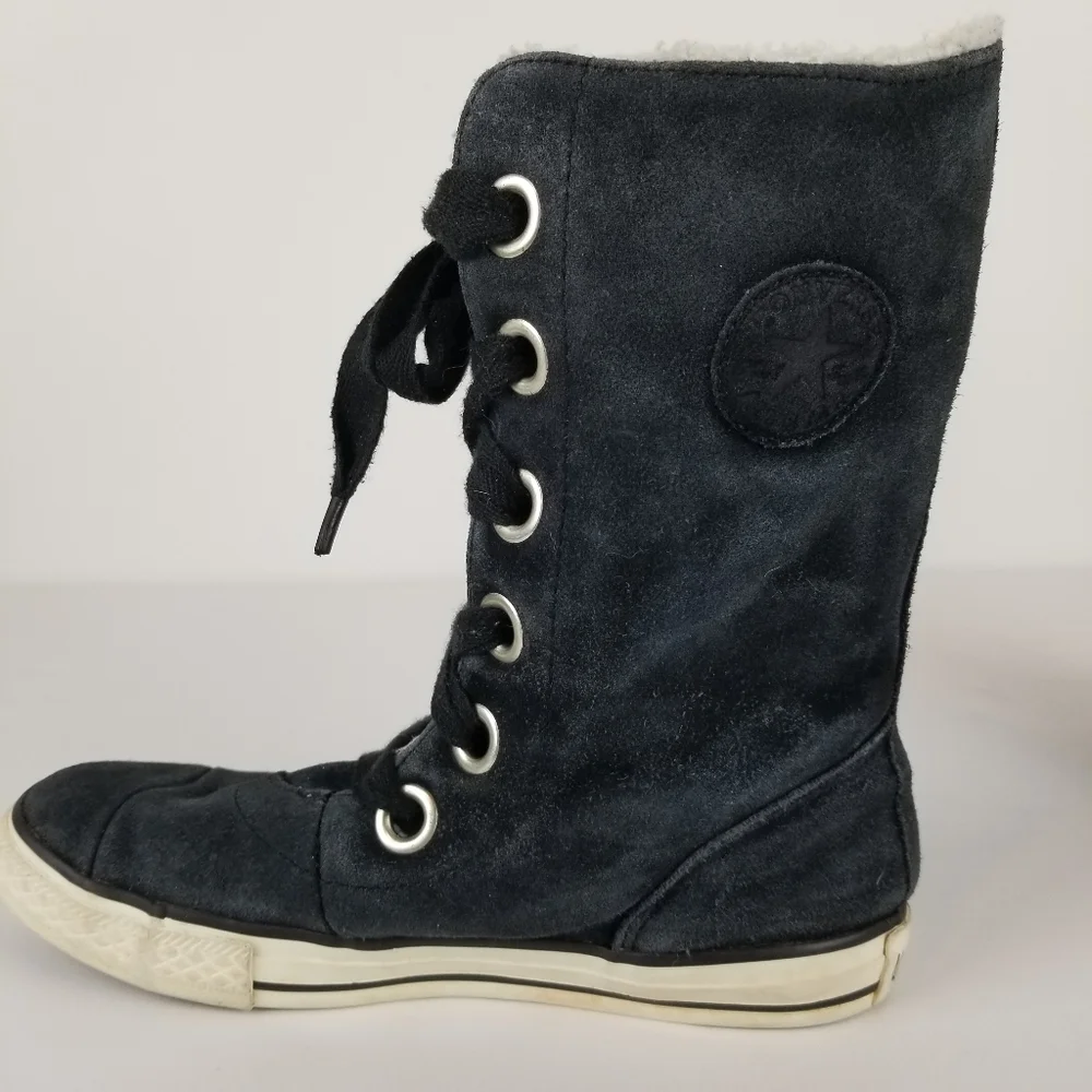 Convese‎ All Star Black Suede Hi-Tops